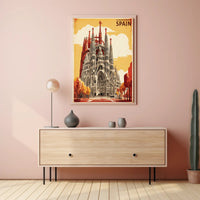 Sagrada Familia Barcelona Travel Architectural Masterpiece Art Poster PosterGoat