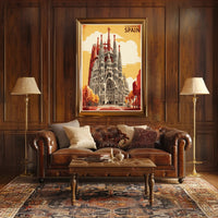 Sagrada Familia Barcelona Travel Architectural Masterpiece Art Poster PosterGoat