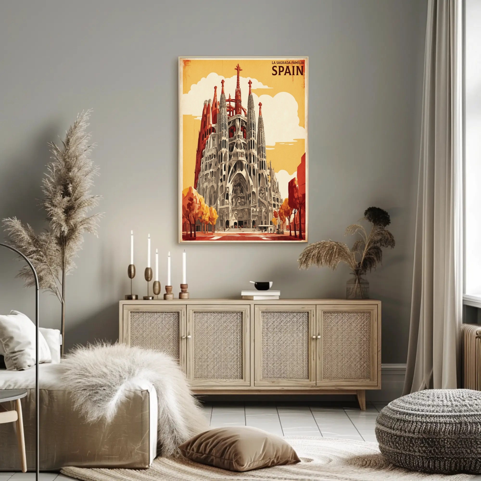 Sagrada Familia Barcelona Travel Architectural Masterpiece Art Poster PosterGoat