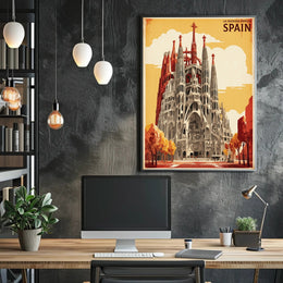Sagrada Familia Barcelona Travel Architectural Masterpiece Art Poster PosterGoat