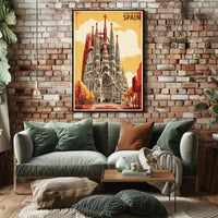 Sagrada Familia Barcelona Travel Architectural Masterpiece Art Poster PosterGoat
