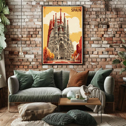 Sagrada Familia Barcelona Travel Architectural Masterpiece Art Poster PosterGoat