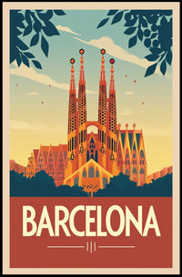 Sagrada Família Barcelona Travel Poster PosterGoat
