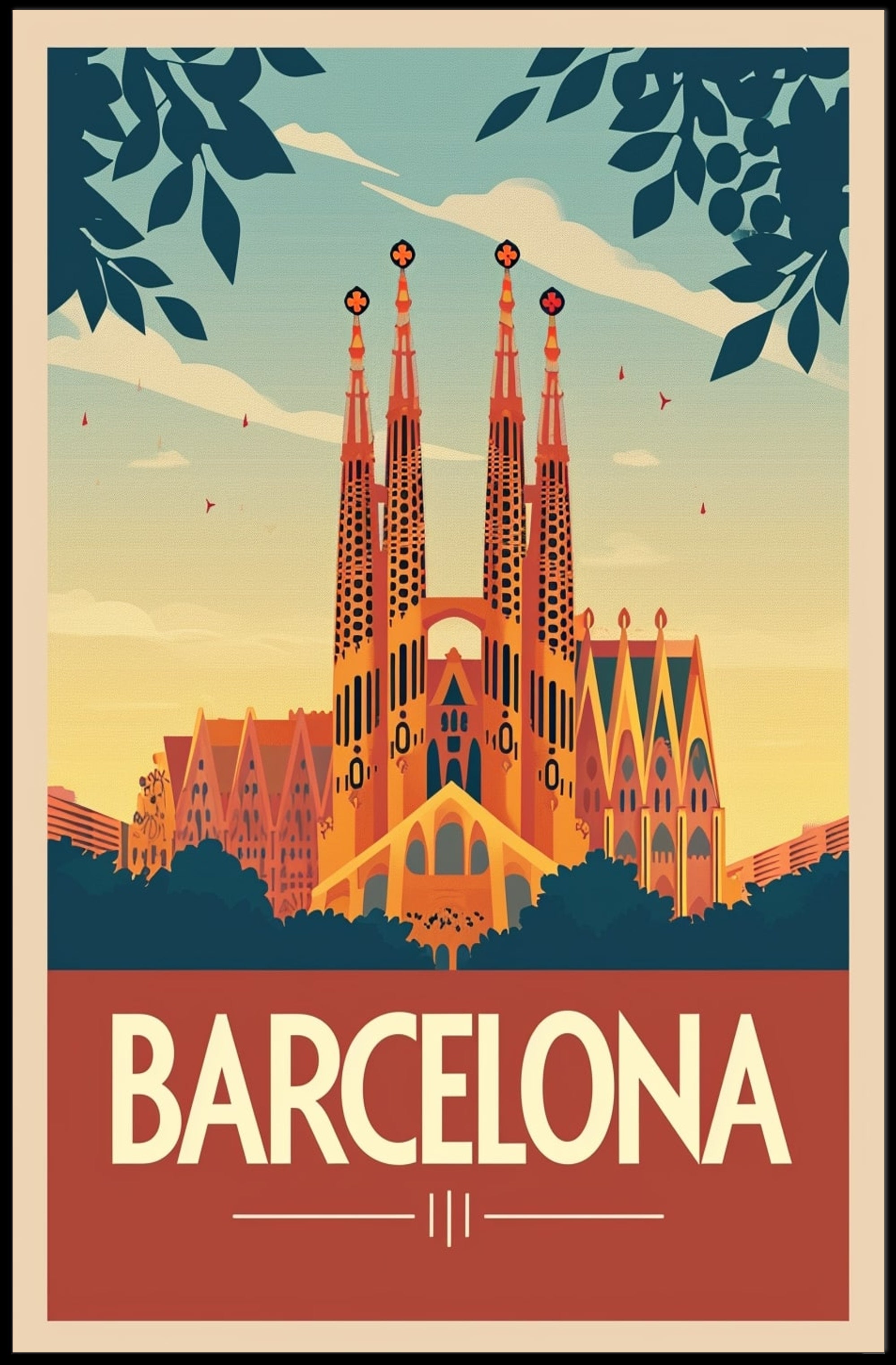 Sagrada Família Barcelona Travel Poster PosterGoat
