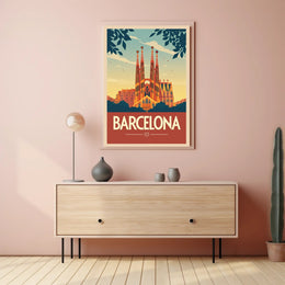 Sagrada Família Barcelona Travel Poster PosterGoat