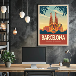 Sagrada Família Barcelona Travel Poster PosterGoat