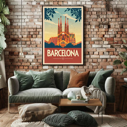 Sagrada Família Barcelona Travel Poster PosterGoat