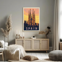 Sagrada Família Vintage Travel Art Print Travel Poster PosterGoat