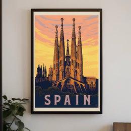 Sagrada Família Vintage Travel Art Print Travel Poster PosterGoat