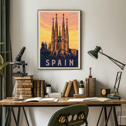 Sagrada Família Vintage Travel Art Print Travel Poster PosterGoat