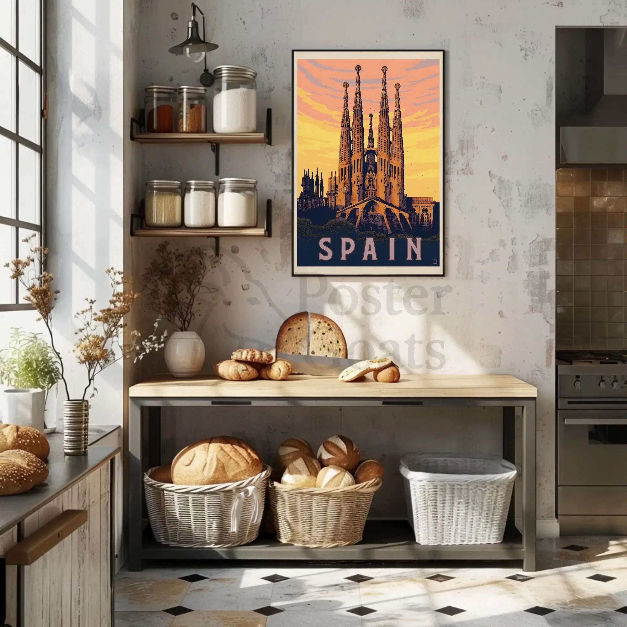 Sagrada Família Vintage Travel Art Print Travel Poster PosterGoat