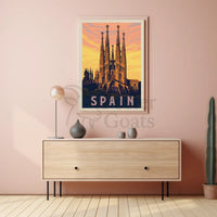 Sagrada Família Vintage Travel Art Print Travel Poster PosterGoat