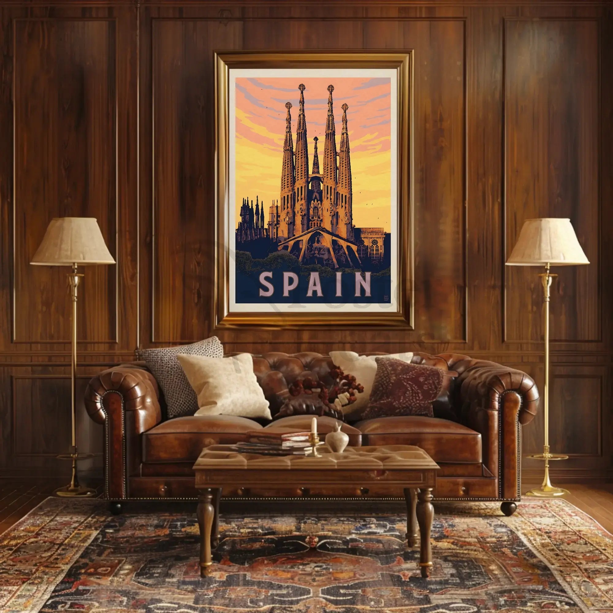 Sagrada Família Vintage Travel Art Print Travel Poster PosterGoat