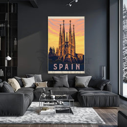 Sagrada Família Vintage Travel Art Print Travel Poster PosterGoat