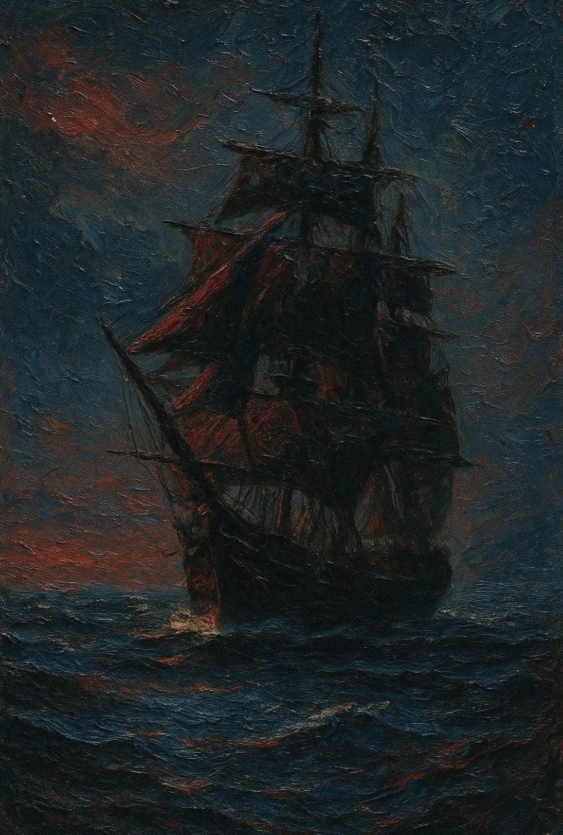Sailing Ship Adventure Artistic Poster PosterGoat