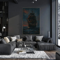 Sailing Ship Adventure Artistic Poster PosterGoat