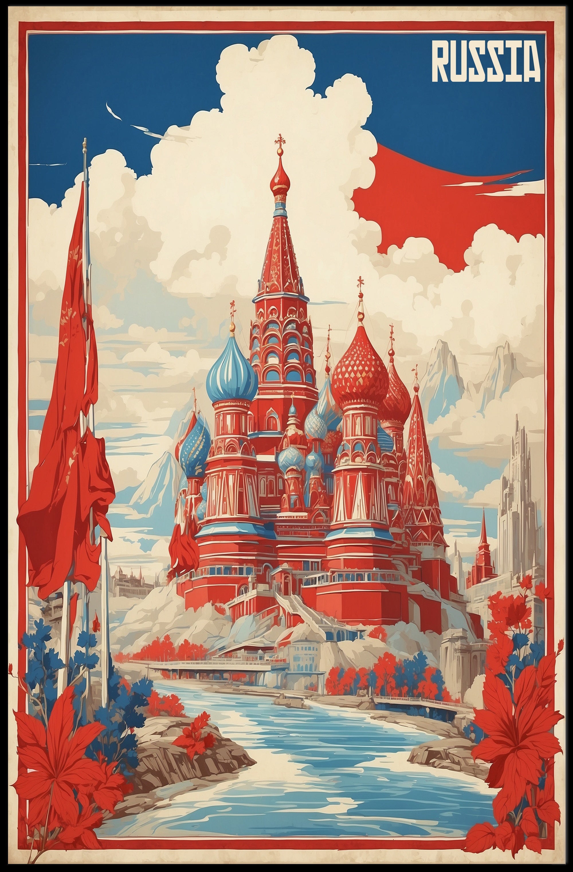 Saint Basil's Cathedral Art Print Cultural or Heritage Poster PosterGoat