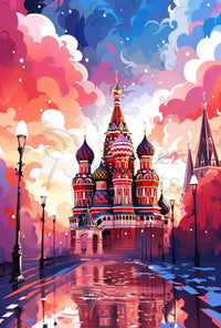 Saint Basil's Cathedral Fantasy Poster PosterGoat
