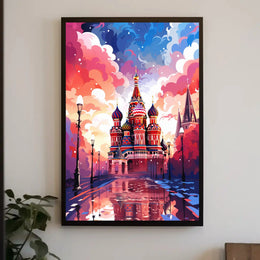 Saint Basil's Cathedral Fantasy Poster PosterGoat
