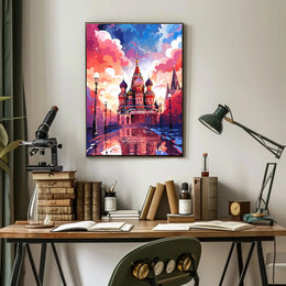 Saint Basil's Cathedral Fantasy Poster PosterGoat