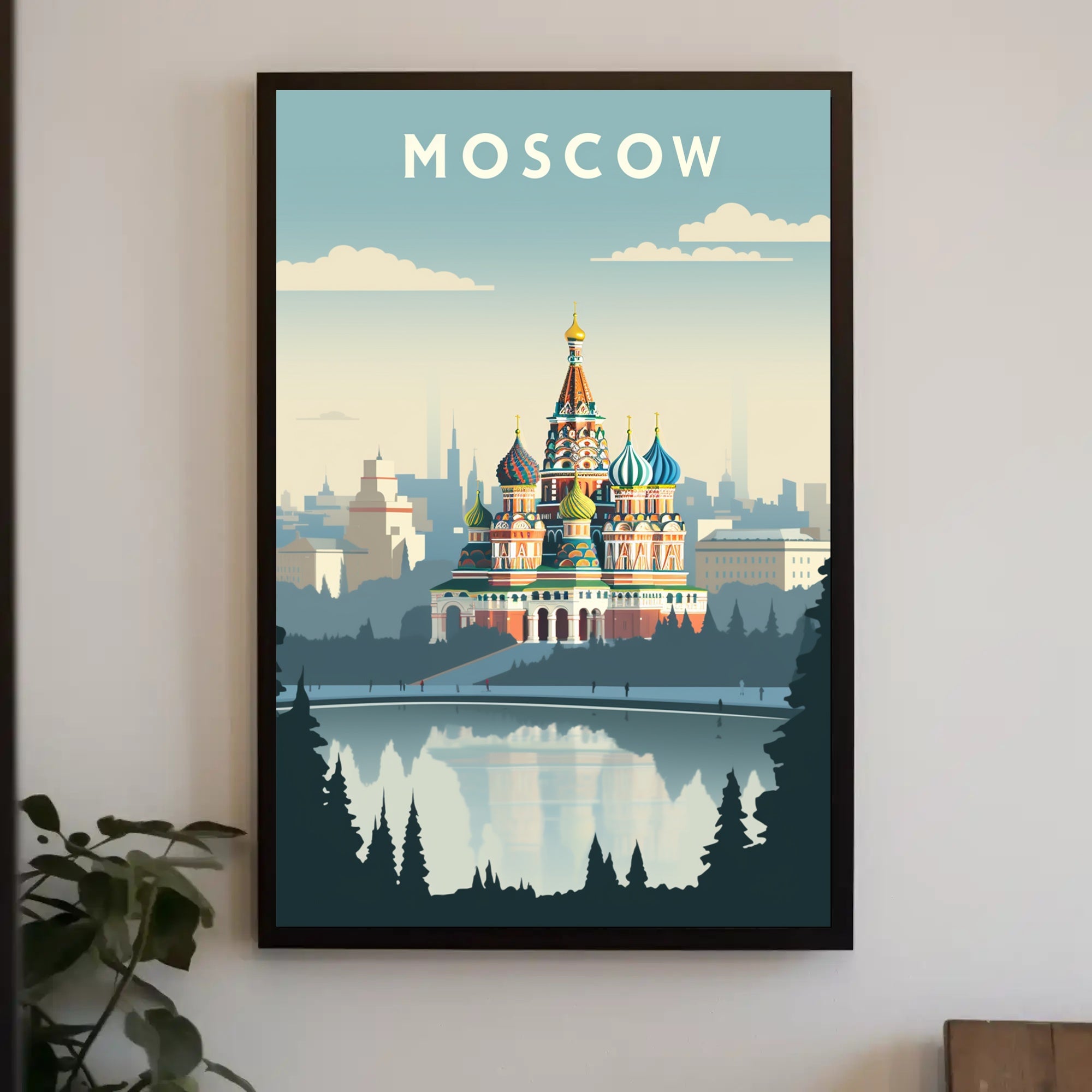 Saint Basil's Cathedral Modern Urban Cityscape Poster PosterGoat