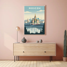 Saint Basil's Cathedral Modern Urban Cityscape Poster PosterGoat