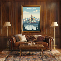 Saint Basil's Cathedral Modern Urban Cityscape Poster PosterGoat