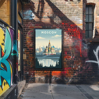 Saint Basil's Cathedral Modern Urban Cityscape Poster PosterGoat