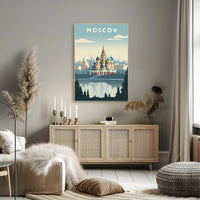 Saint Basil's Cathedral Modern Urban Cityscape Poster PosterGoat