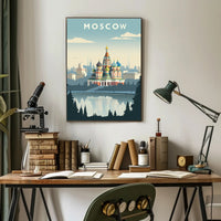 Saint Basil's Cathedral Modern Urban Cityscape Poster PosterGoat
