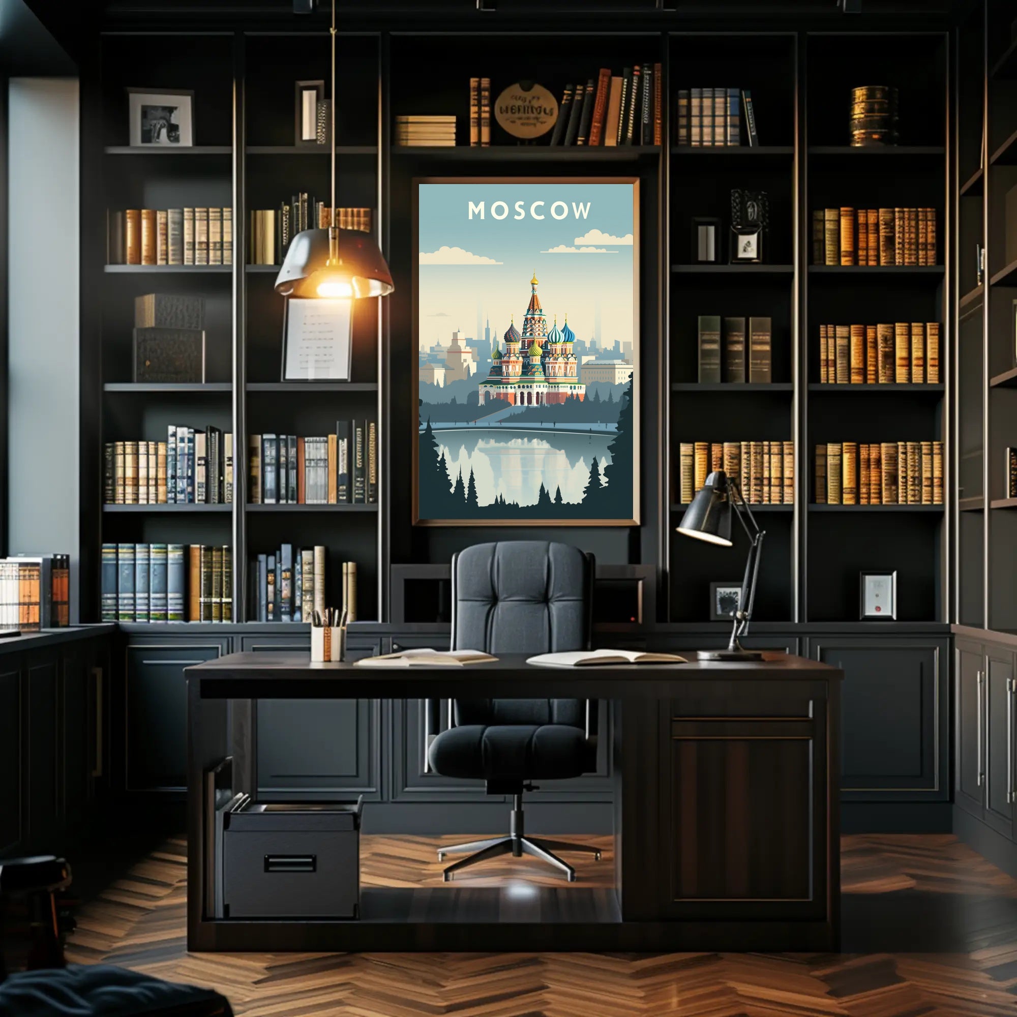 Saint Basil's Cathedral Modern Urban Cityscape Poster PosterGoat