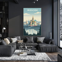 Saint Basil's Cathedral Modern Urban Cityscape Poster PosterGoat