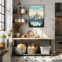 Saint Basil's Cathedral Modern Urban Cityscape Poster PosterGoat