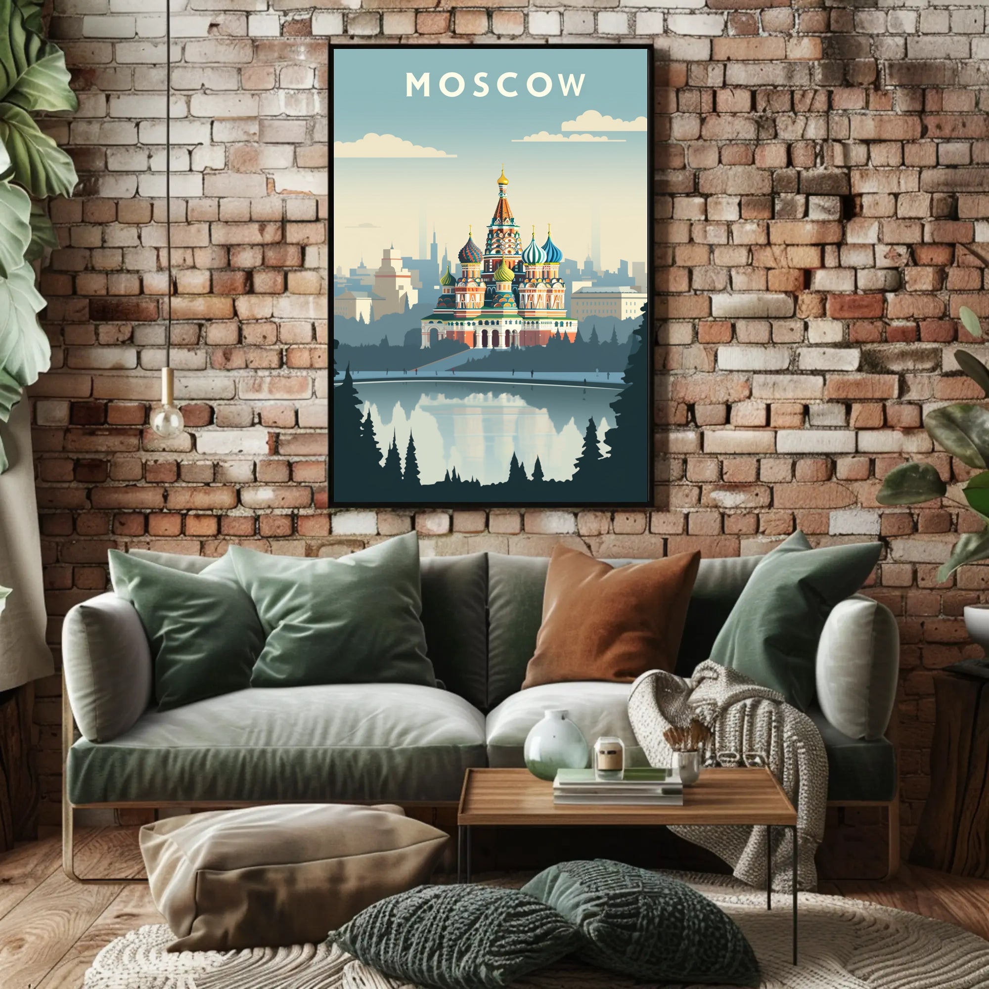 Saint Basil's Cathedral Modern Urban Cityscape Poster PosterGoat