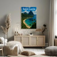 Saint Lucia Tropical Paradise Travel Poster PosterGoat