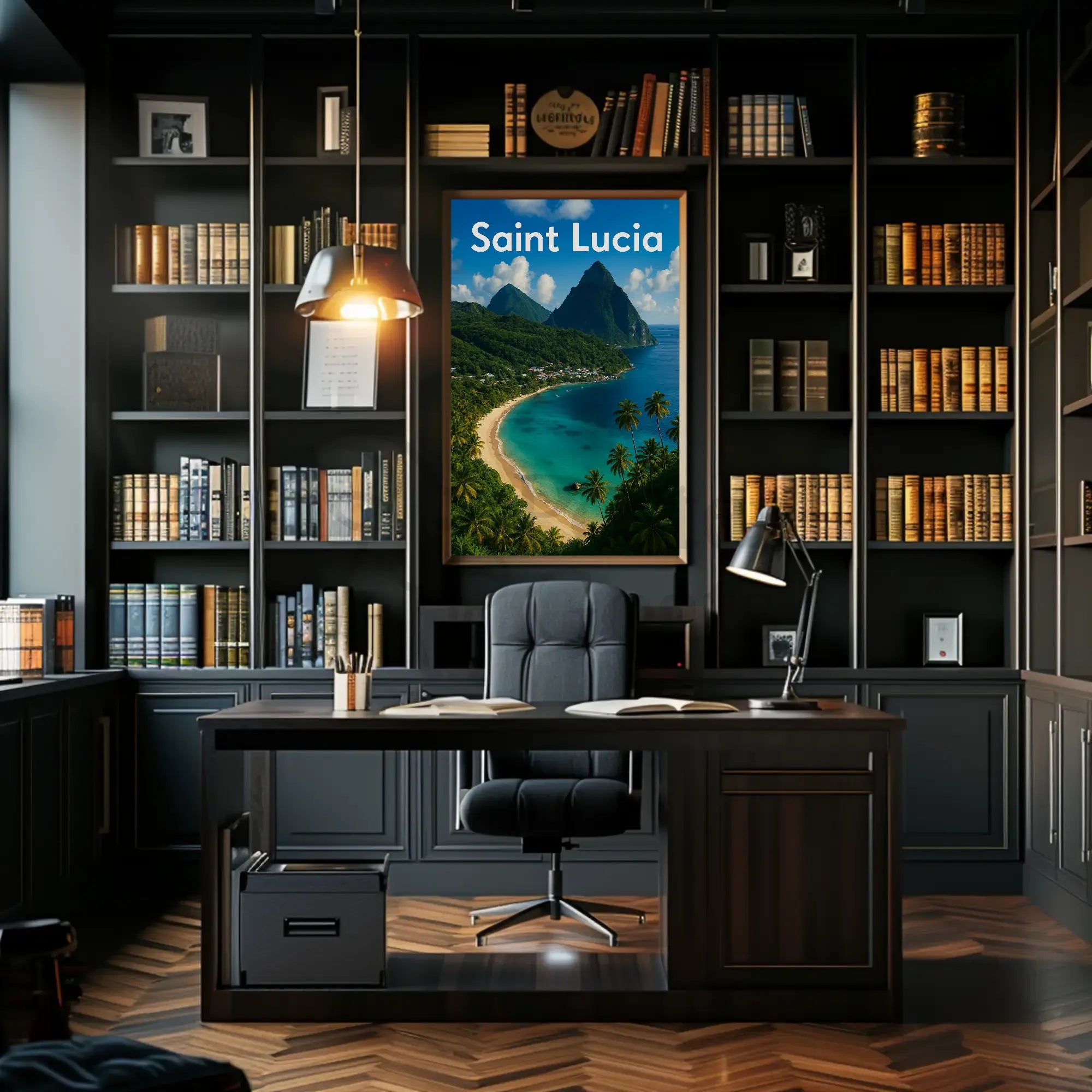 Saint Lucia Tropical Paradise Travel Poster PosterGoat