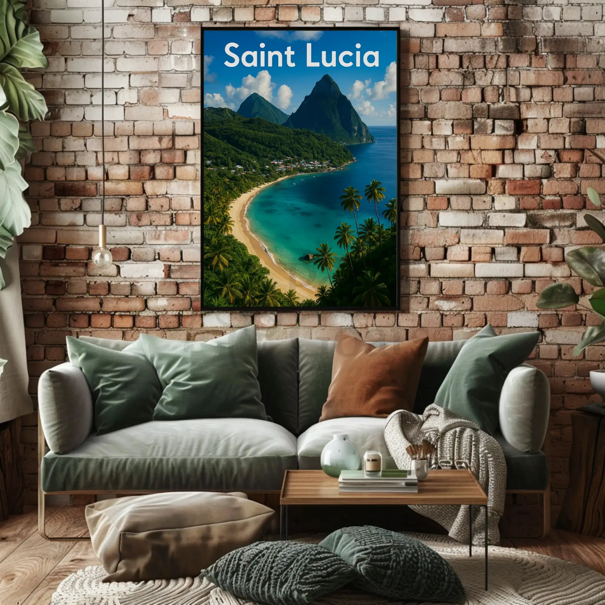 Saint Lucia Tropical Paradise Travel Poster PosterGoat
