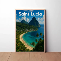 Saint Lucia Tropical Paradise Travel Poster PosterGoat
