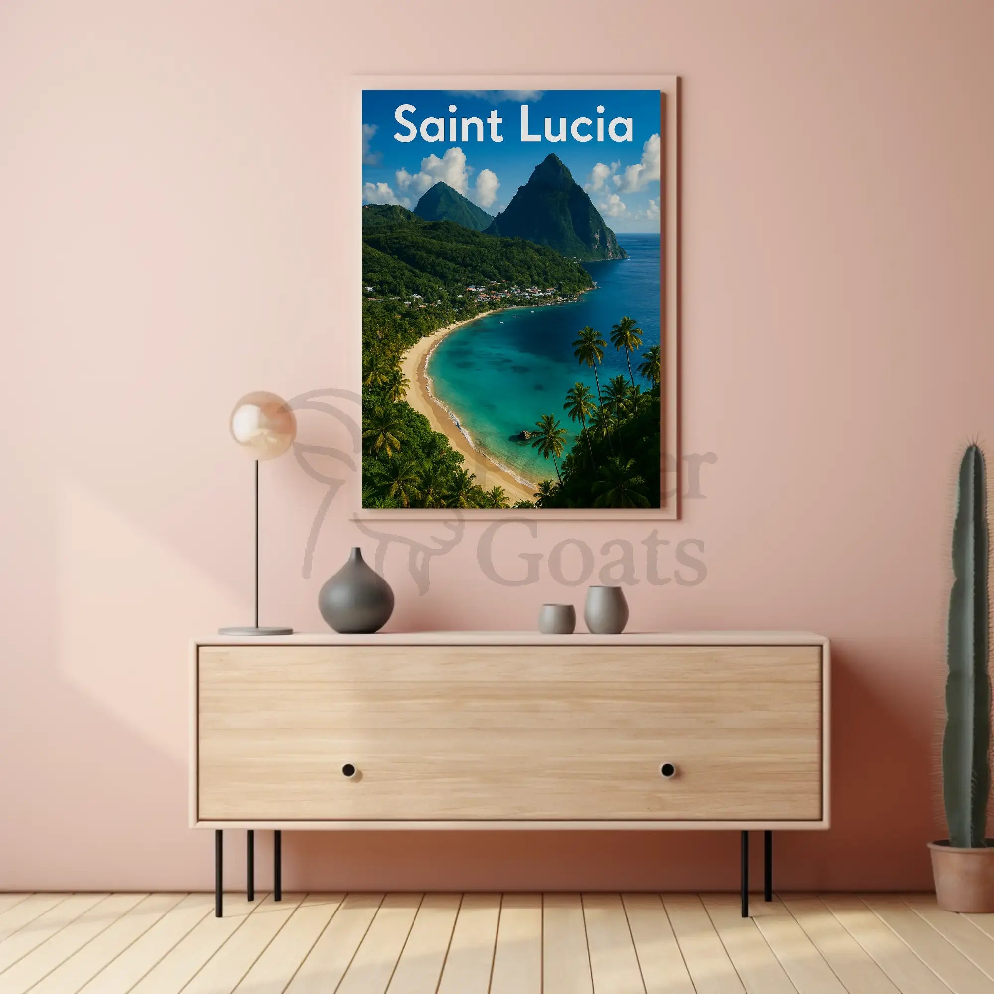 Saint Lucia Tropical Paradise Travel Poster PosterGoat