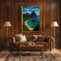 Saint Lucia Tropical Paradise Travel Poster PosterGoat