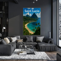 Saint Lucia Tropical Paradise Travel Poster PosterGoat