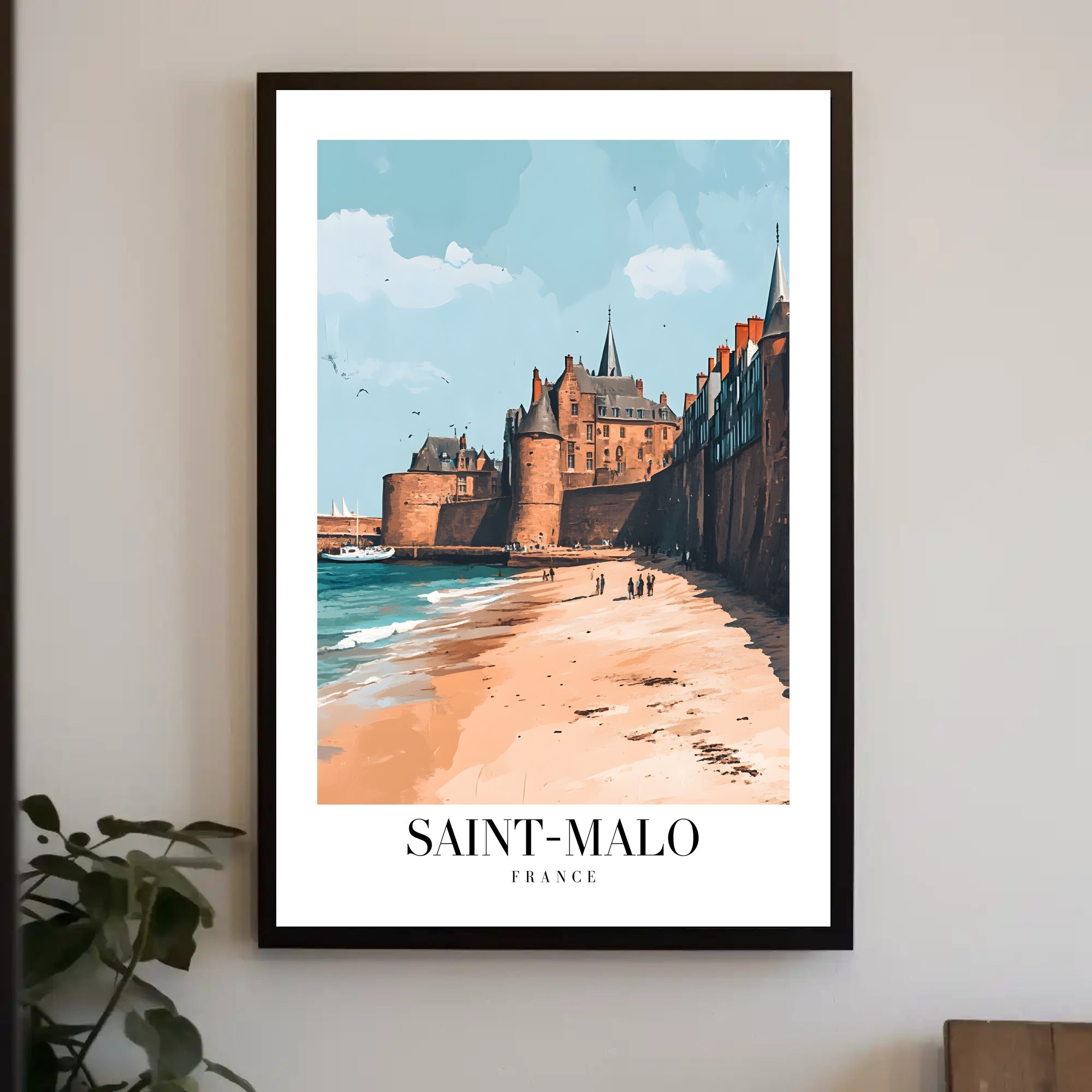 Saint-Malo Scenic Travel Art Print: A Coastal Escape Travel Poster PosterGoat