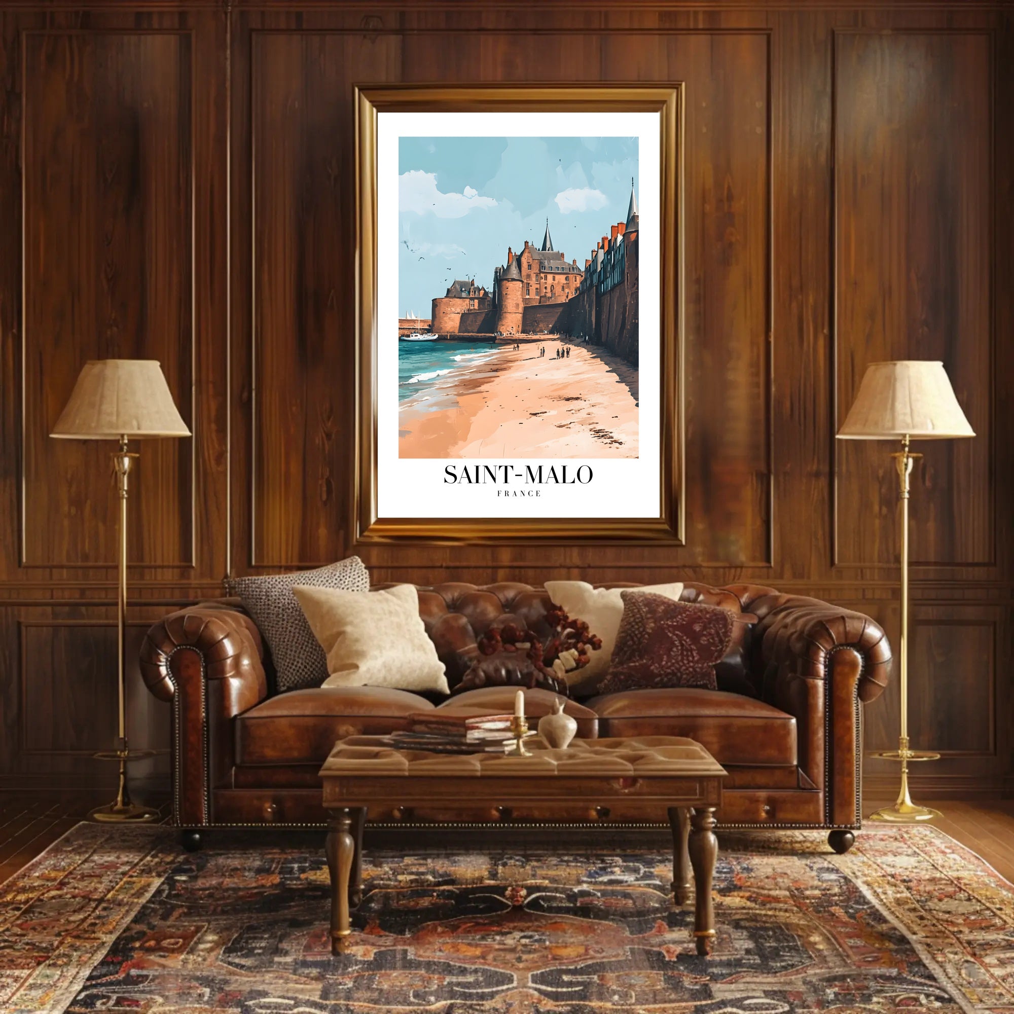 Saint-Malo Scenic Travel Art Print: A Coastal Escape Travel Poster PosterGoat