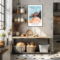 Saint-Malo Scenic Travel Art Print: A Coastal Escape Travel Poster PosterGoat