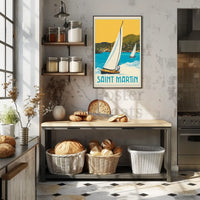 Saint Martin Caribbean Nautical Adventure Travel Poster PosterGoat