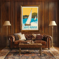 Saint Martin Caribbean Nautical Adventure Travel Poster PosterGoat