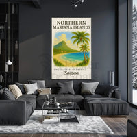 Saipan’s Nostalgic Tropical Beauty Travel Poster PosterGoat