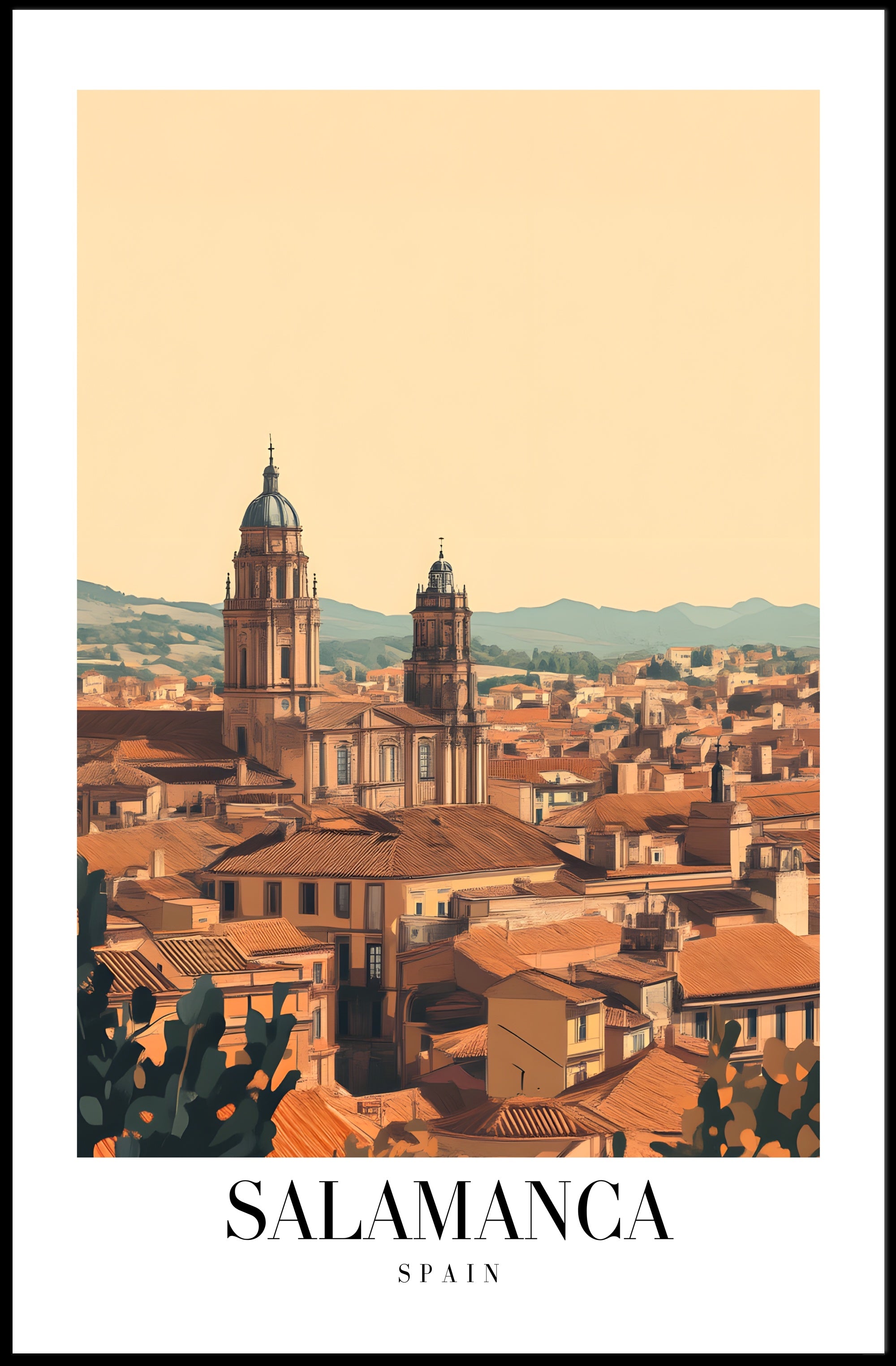 Salamanca Cityscape Artistry in Urban or Cityscape Poster PosterGoat