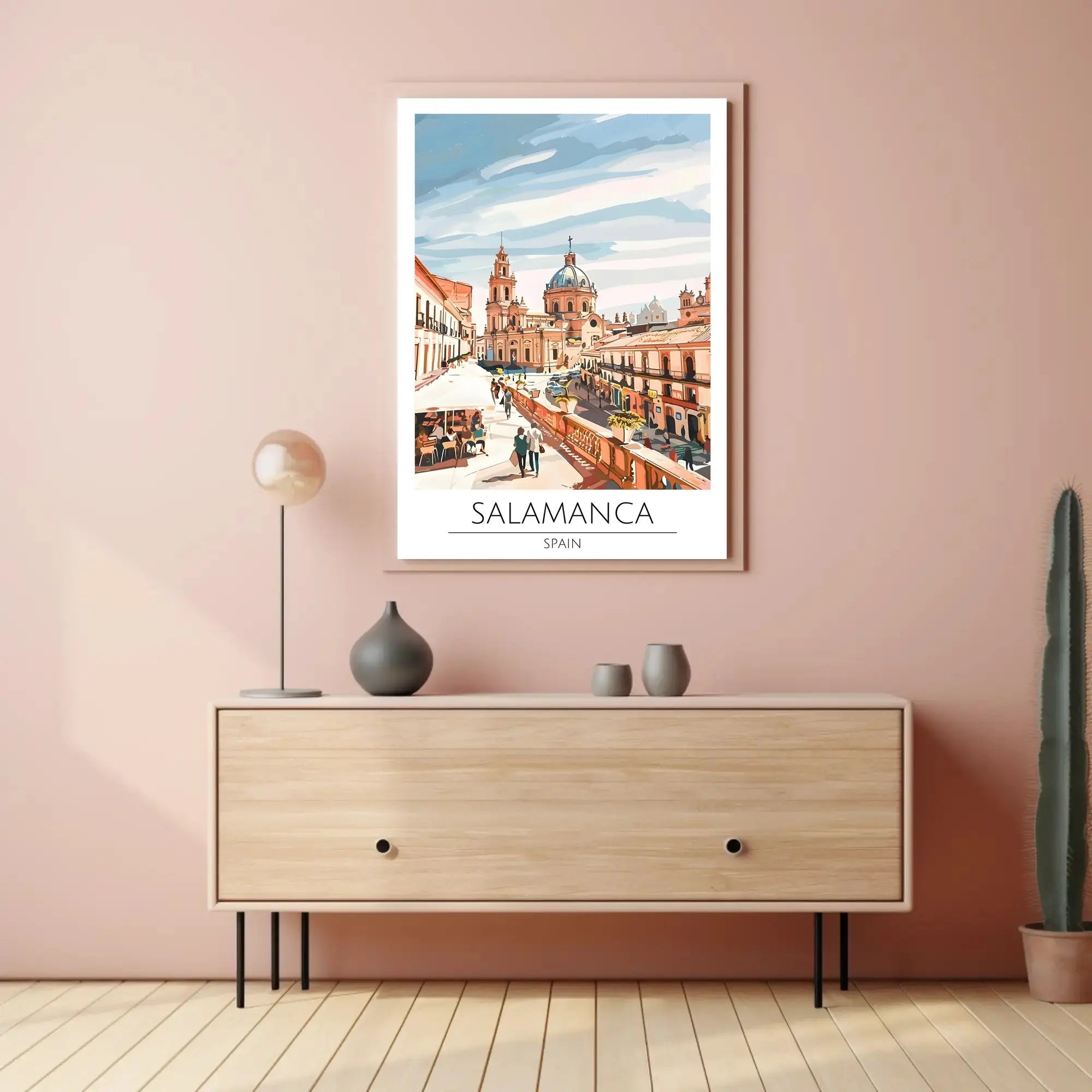Salamanca Spain Stylized Artwork Travel Poster PosterGoat