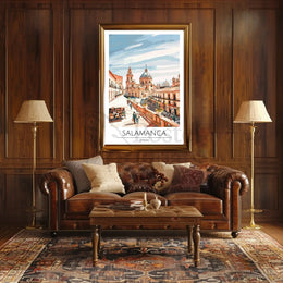 Salamanca Spain Stylized Artwork Travel Poster PosterGoat